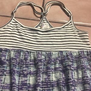 Free people stripped plaid top